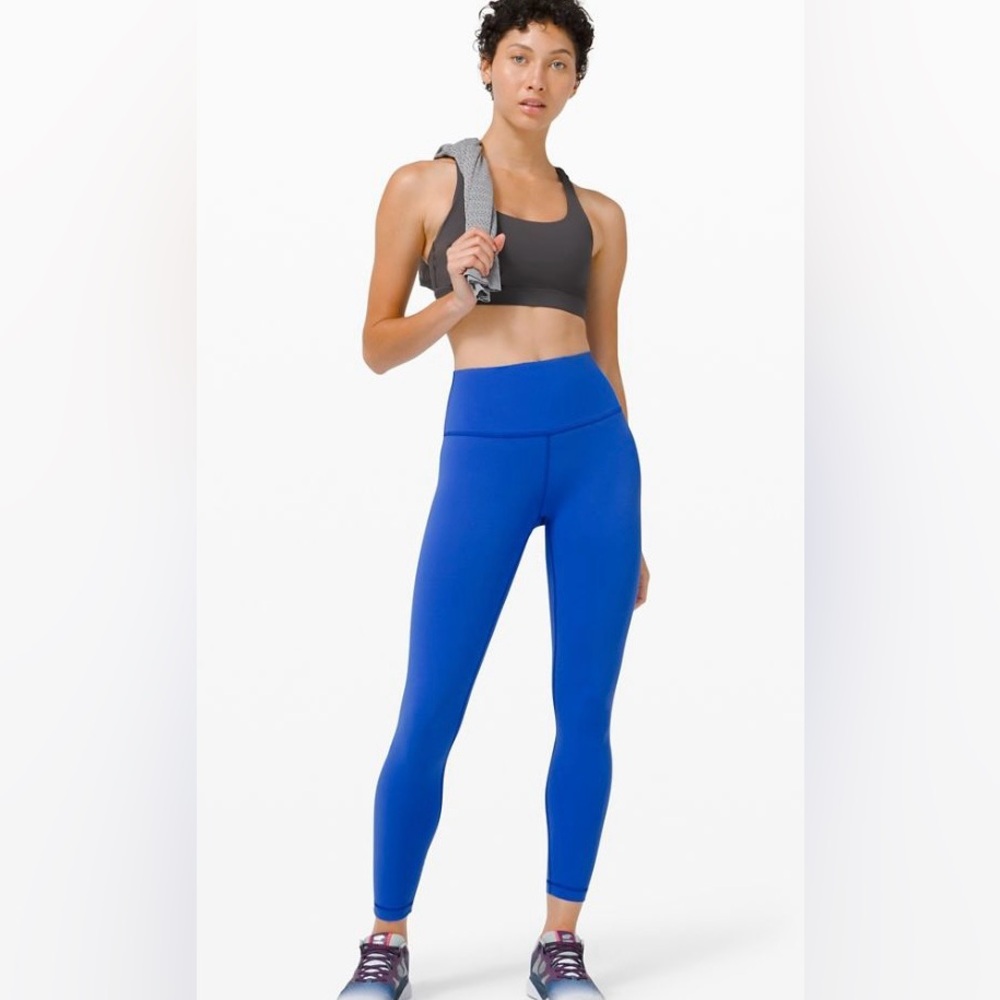 Lululemon Blue Wunder Train High-Rise Leggings